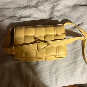 Yellow Padded Cassette Bag Bottega Style